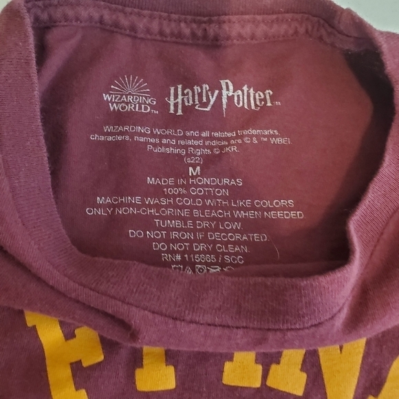 HARRY Potter‎ Tshirt Womens Medium Quidditch Graphic Tee Short sleeve Maroon - Picture 3 of 8